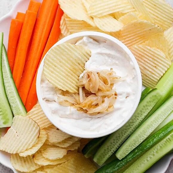 Cottage cheese french onion dip