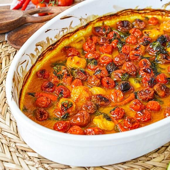 Coconut and ginger roasted cherry tomatoes with fusion