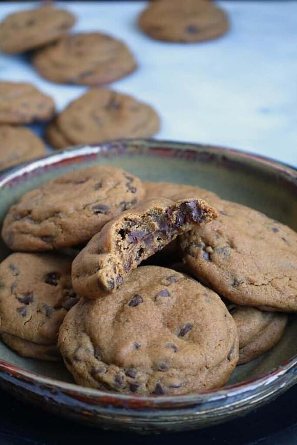 Chocolate chip ginger molasses cookies