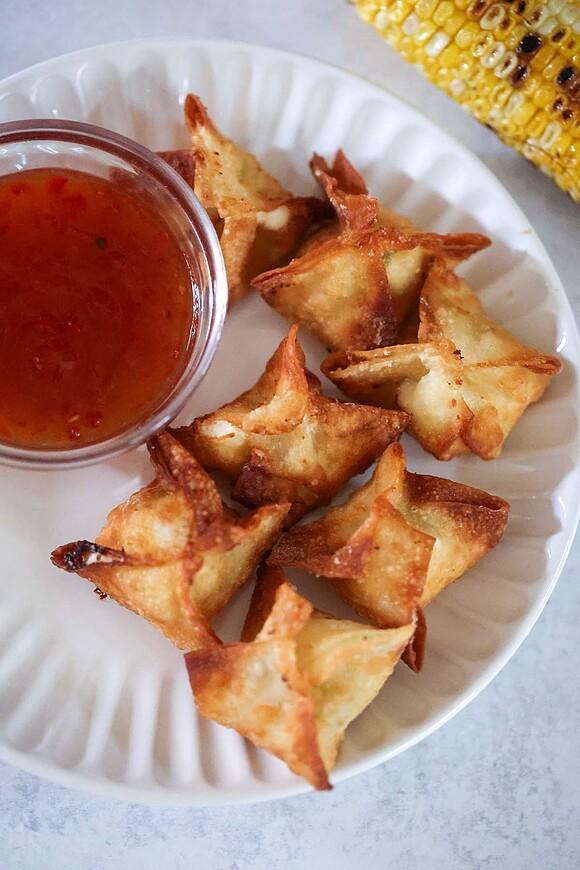 Sweet corn and cheese rangoons