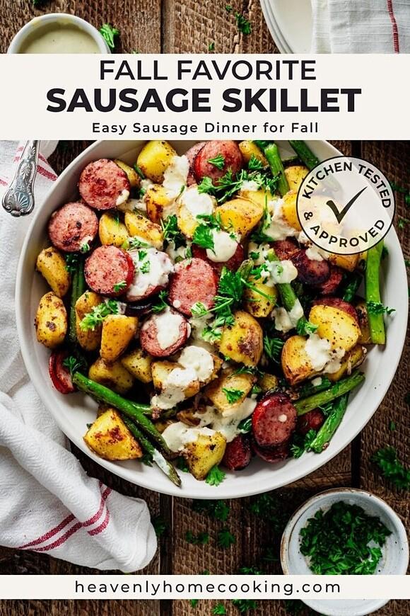 Sausage, potatoes & green beans skillet