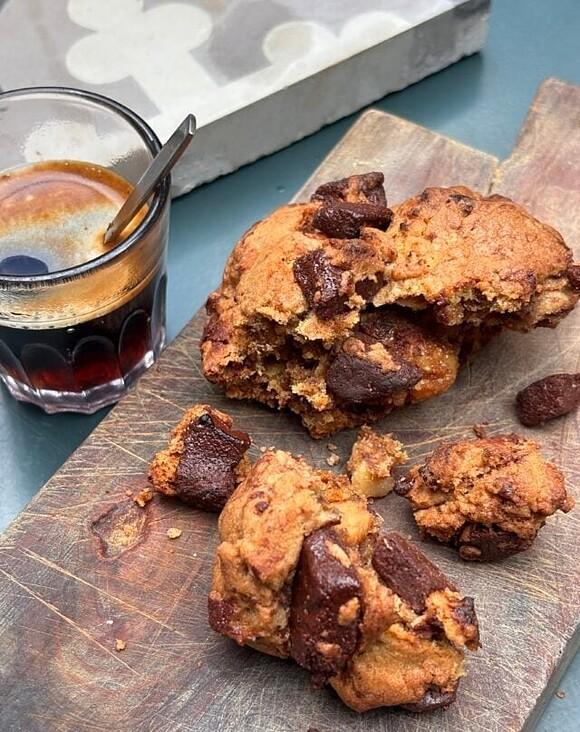 Miso walnut chocolate chip cookies