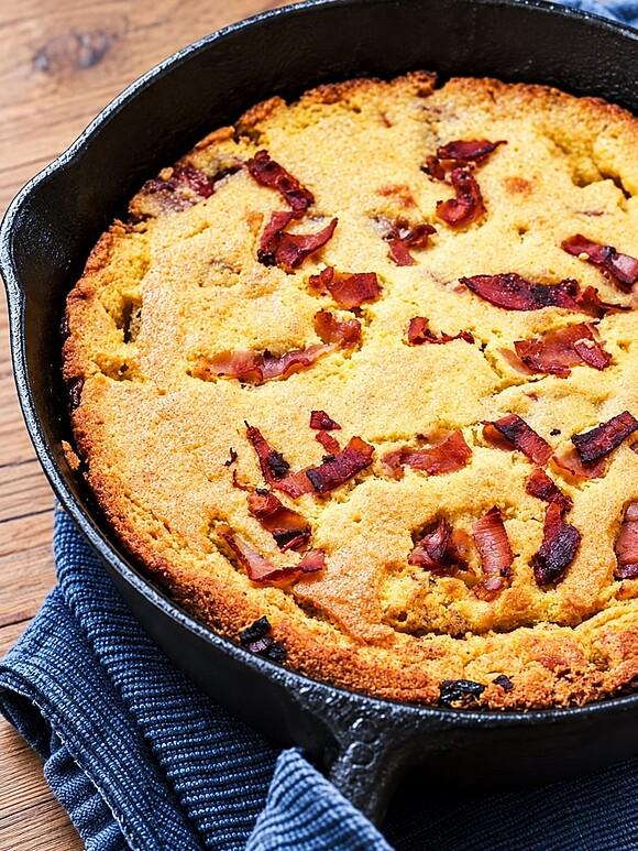 Savory italian cornbread (pane di mais con pancetta)
