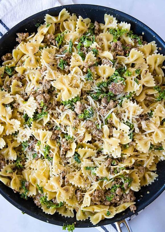 Sausage & kale pasta