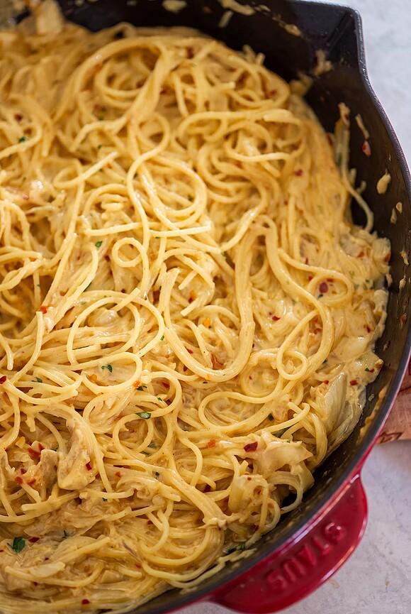 Viral caramelized onion pasta