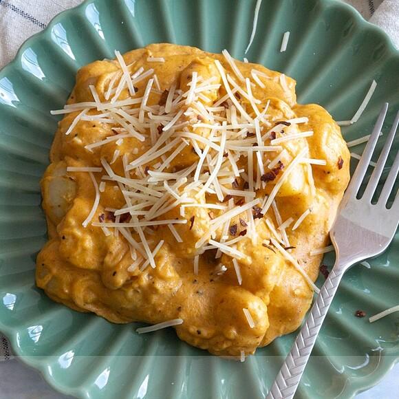 Creamy pumpkin gnocchi