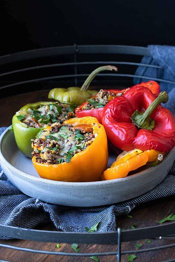 Vegan gluten-free stuffed peppers