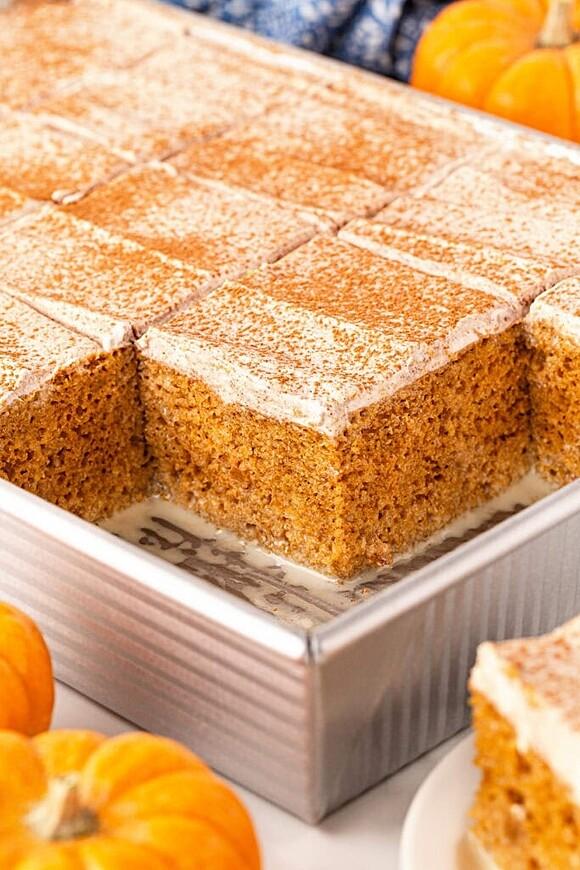 Pumpkin tres leches cake