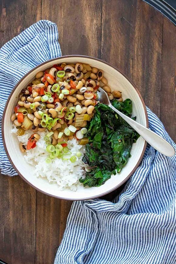 Southern vegan black-eyed peas