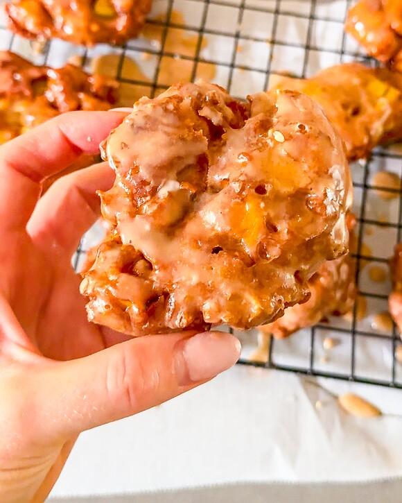 Homemade apple fritters