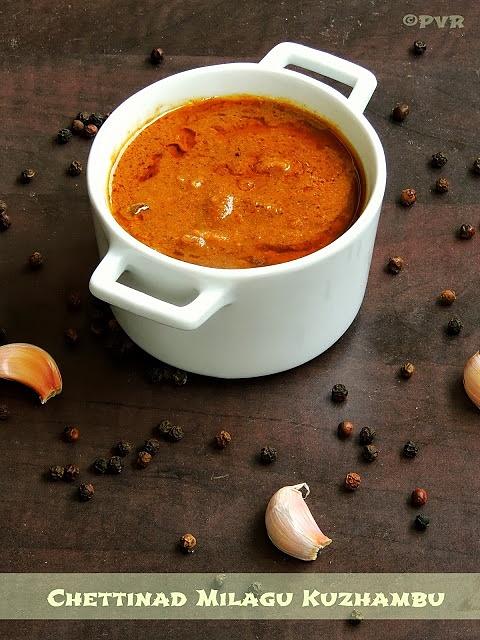 Chettinad milagu kuzhambu - spicy pepper gravy recipe