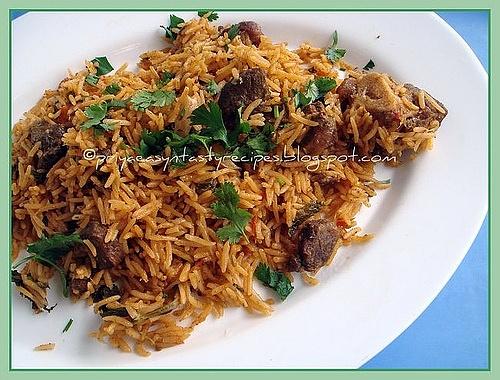 Chettinad mutton biryani pressure cooker method