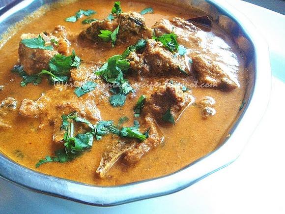 Chettinad mutton kuzhambu - spicy south indian mutton gravy