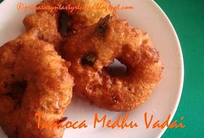 Tapioca medhu vadai (maravallikizhangu) recipe