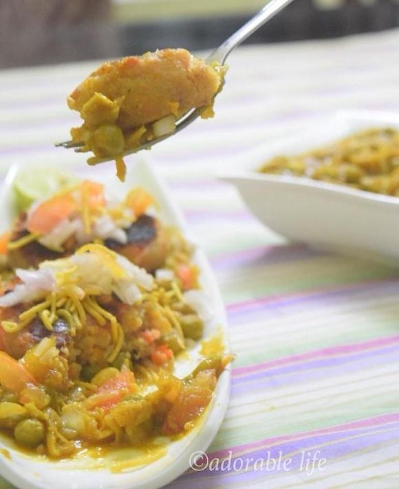 Ragda patties indian street food