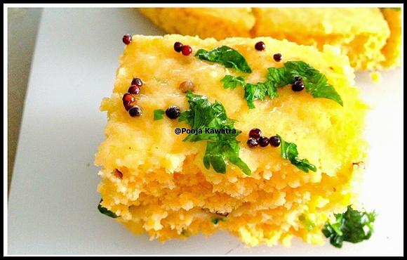 Khaman dhokla steamed gramflour snack