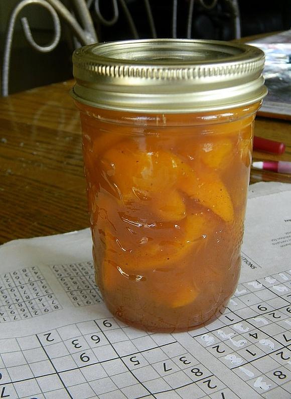Roasted Peaches in Vanilla Syrup