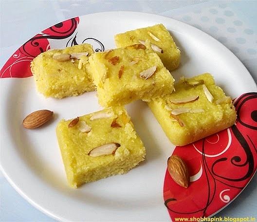 Coconut burfi - traditional indian coconut sweets