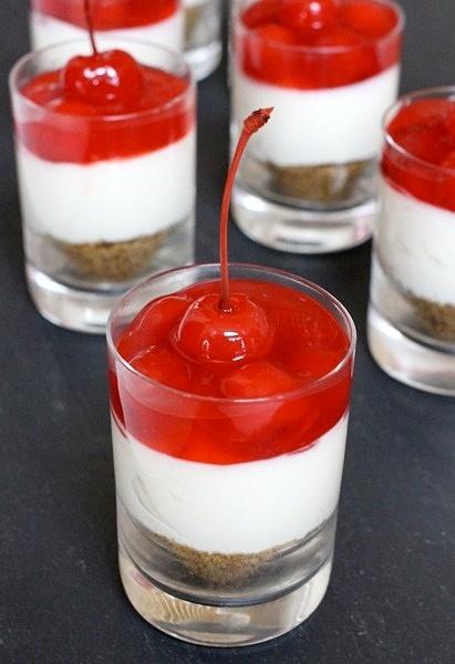 Fireball whiskey cheesecake shots for parties and desserts