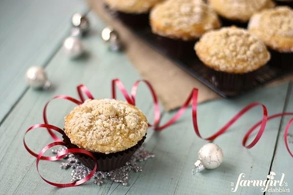 Spiced Eggnog Muffins with Streusel Topping
