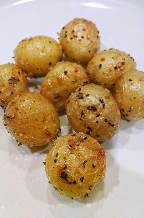 Roasted baby yellow Dutch potatoes
