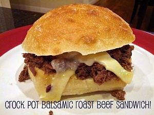 Balsamic roast beef in crock pot