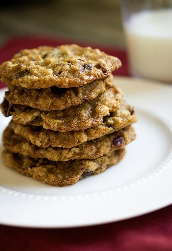 Rum cherry dark chocolate chip oatmeal cookies and holiday cookies to bake