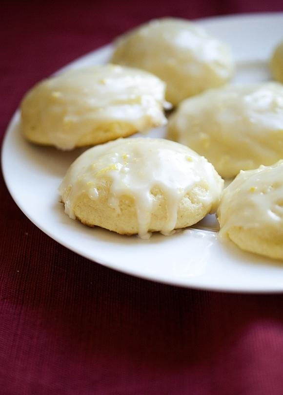 Lemon ricotta cookies with lemon glaze