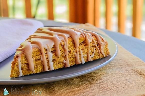 Double-Glazed Pumpkin Spice Scones