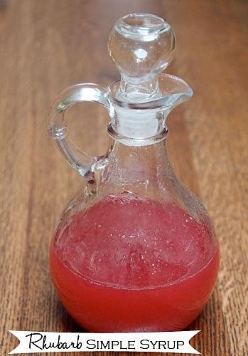 Rhubarb simple syrup with easy rhubarb jam
