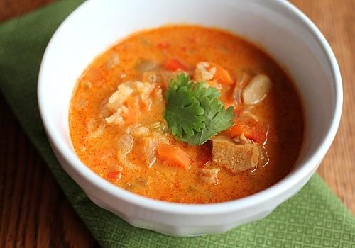 What’s for lunch chicken coconut curry soup