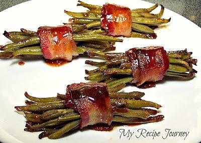 Sweet and spicy green bean bundles