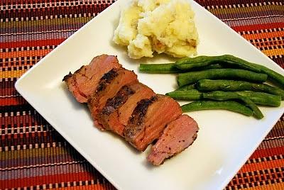 What's for dinner: venison backstrap with mashed potatoes and green beans