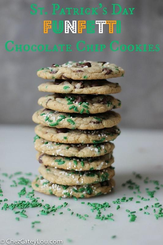 St. patrick’s day funfetti chocolate chip cookies.