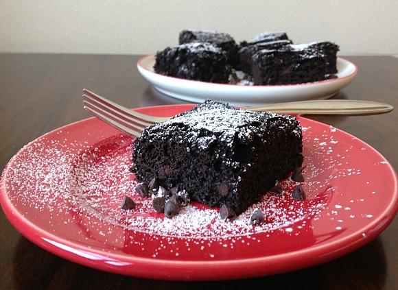 Skinny chocolate cake with greek yogurt
