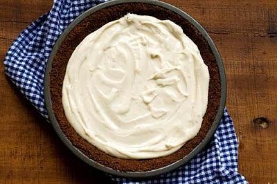 Lemon and lime icebox pie with chocolate graham cracker crust