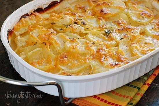 Skinny yukon gold potato gratin