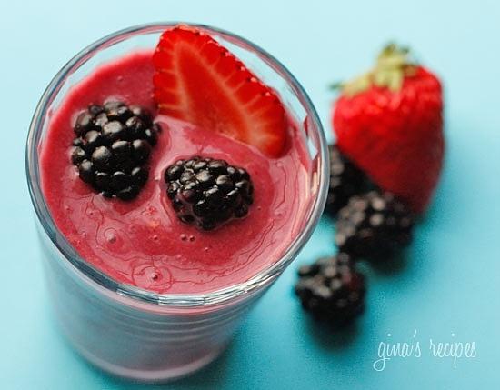 Triple berry smoothie for breakfast or snack