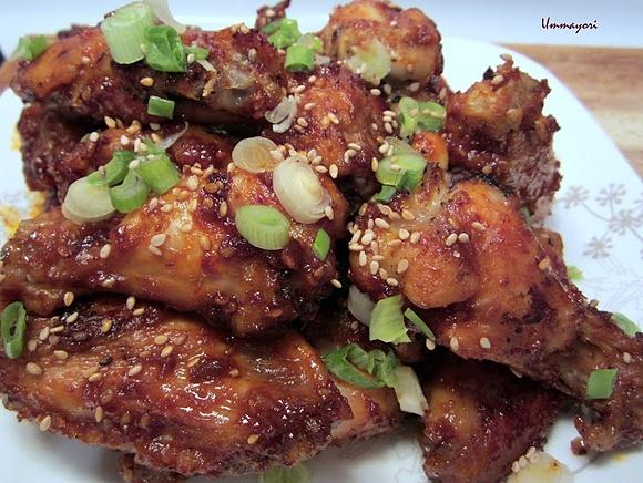 Baked Korean Spicy Chicken Wings