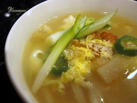 Korean dried pollack soup
