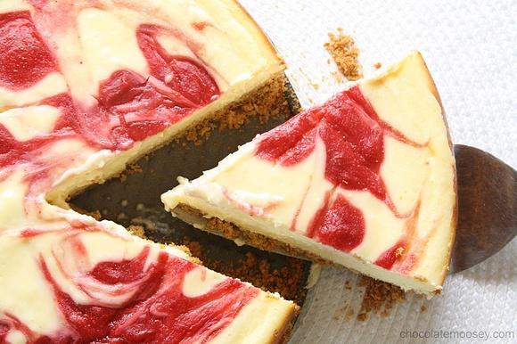 Strawberry Swirl Cheesecake