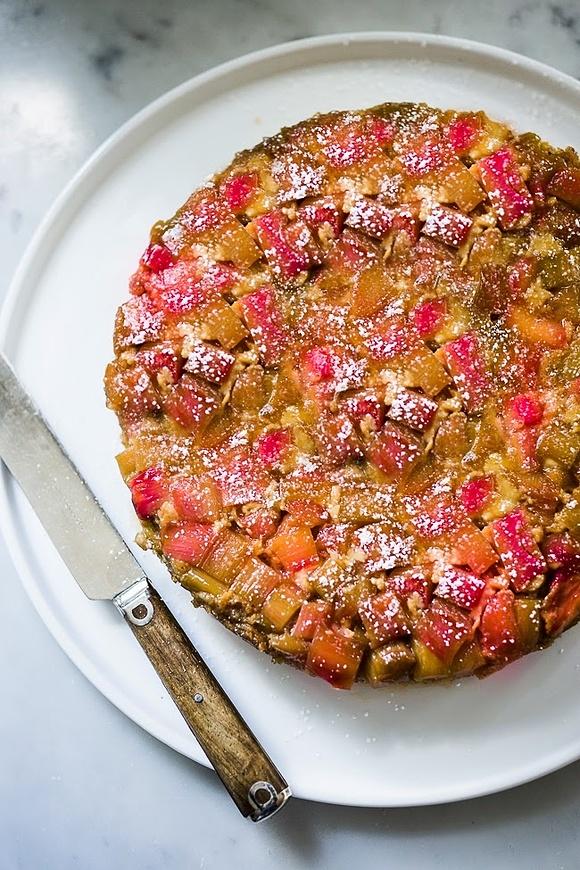 Upside down rhubarb cake gluten free