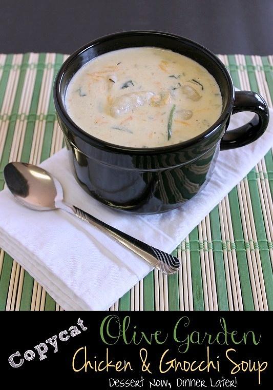 Copycat olive garden chicken and gnocchi soup