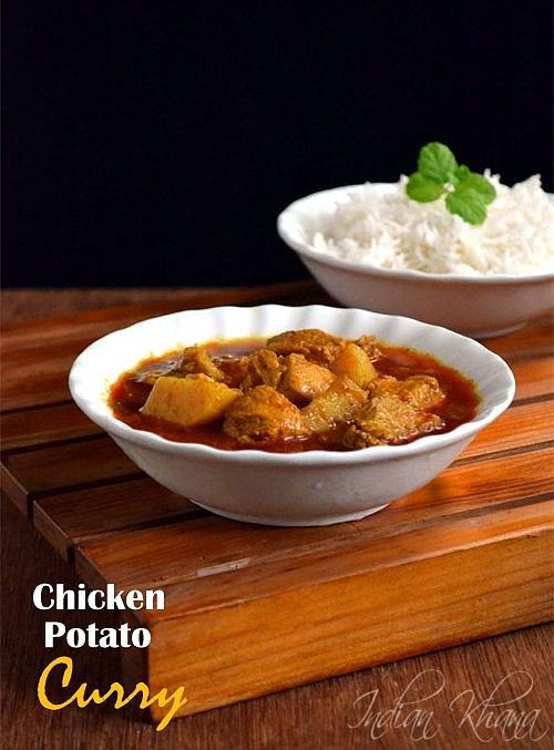 Chicken potato curry in pressure cooker