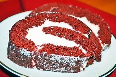 Red velvet cake roll second try