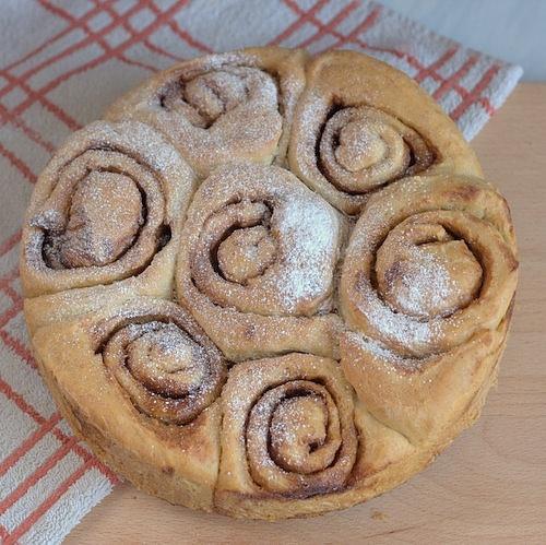Cinnamon buns fresh from the oven