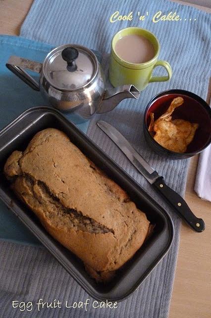 Egg fruit loaf cake for celebrating a year of blogging