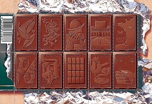 Chocolate stamps