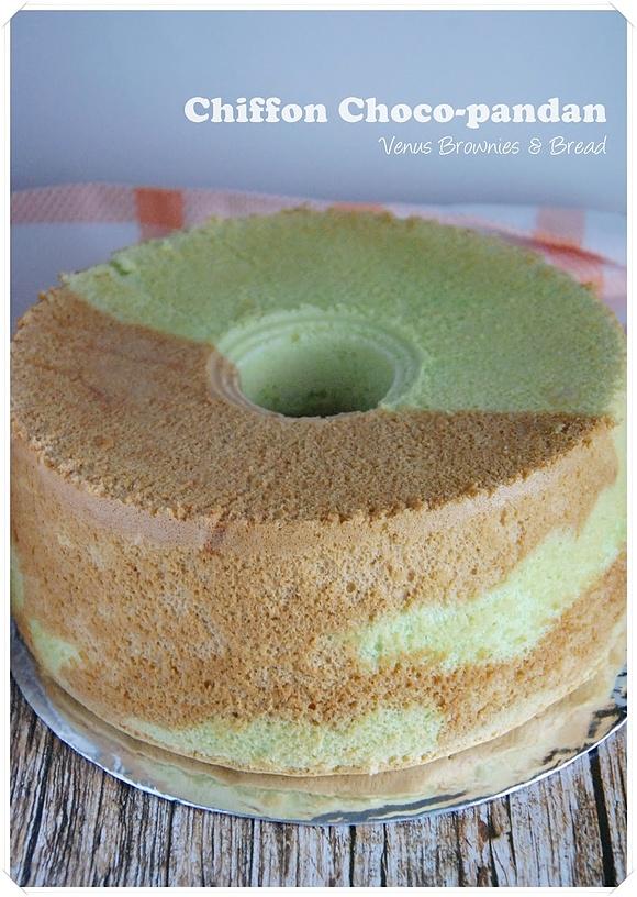 Chocopandan Chiffon Cake