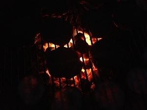Grilled Lamb Burgers and Harissa